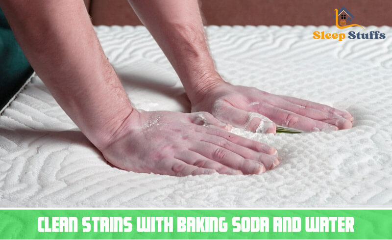 Clean stains with baking soda and water